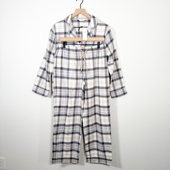 NWT M&S Collection Cotton Rich Checked Pajama Set - Picture 7 of 14